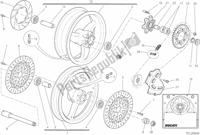 Tutte le parti per il Ruote del Ducati Monster 795 EU Thailand 2013